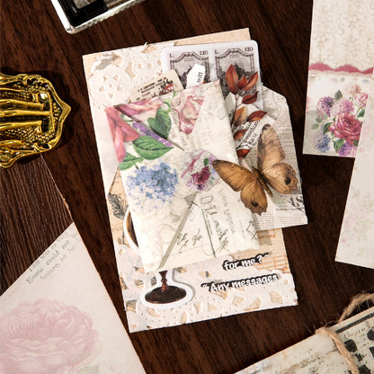[2601-202] Vintage Floral Letter Envelope Paper Set 6 Styles