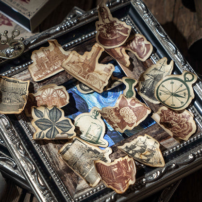 [2602-001] Vintage Ephemera Object Sticker Box 8 Styles