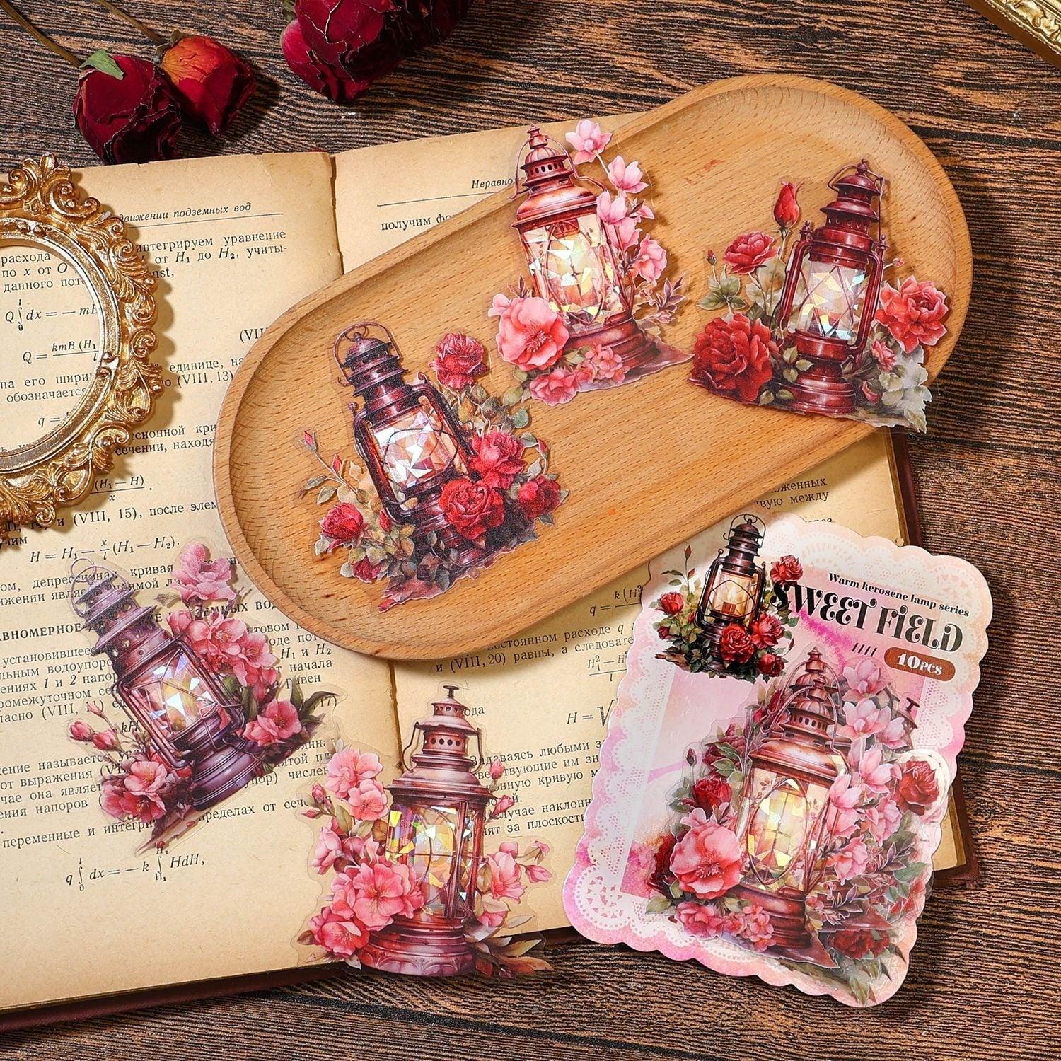 1121 PET Stickers Warmth Oil Lamp Series - Memo Journals