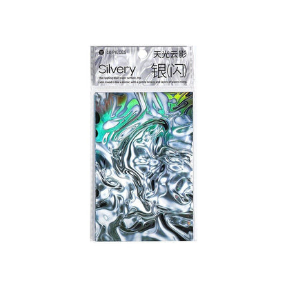 1123 PET iridescent flow linen sticker packs - Memo Journals