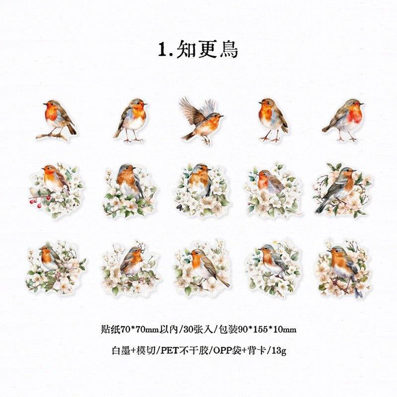 1140 Stickers Bird Forest Series - Memo Journals