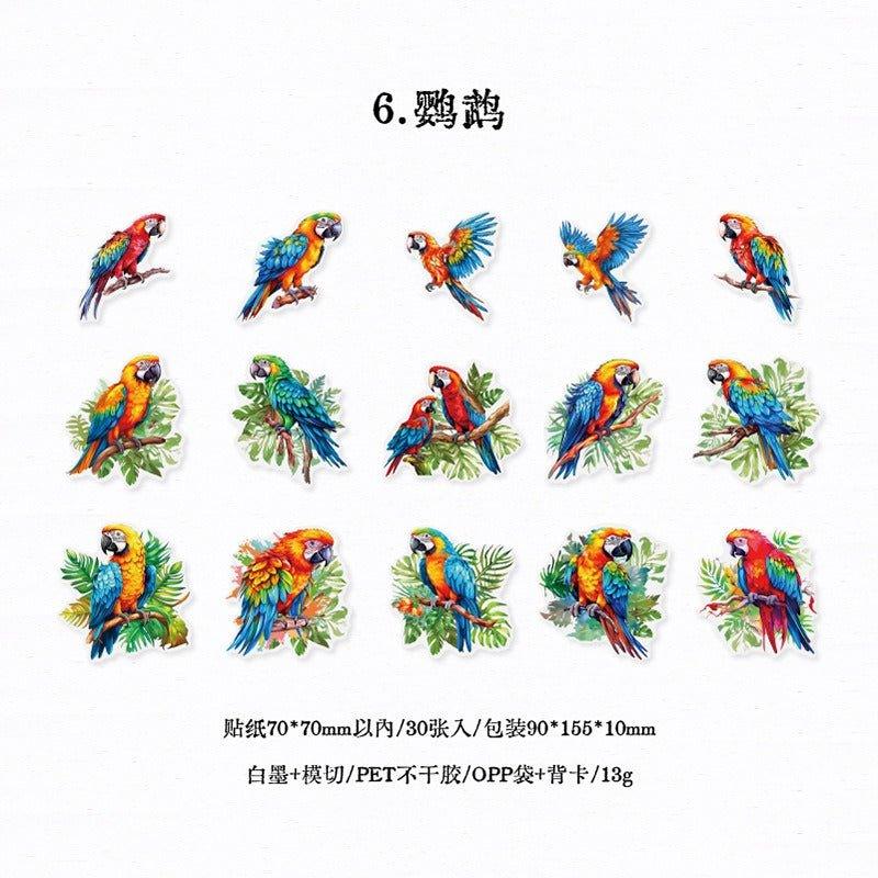 1140 Stickers Bird Forest Series - Memo Journals