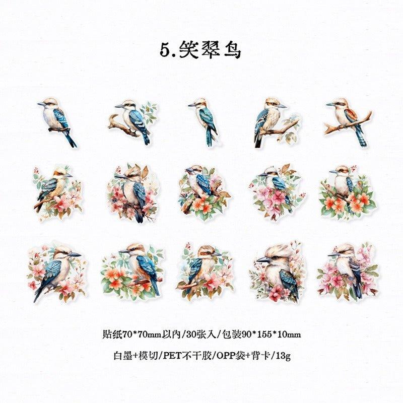 1140 Stickers Bird Forest Series - Memo Journals