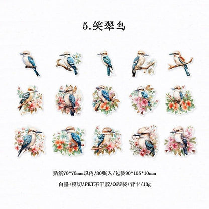 1140 Stickers Bird Forest Series - Memo Journals