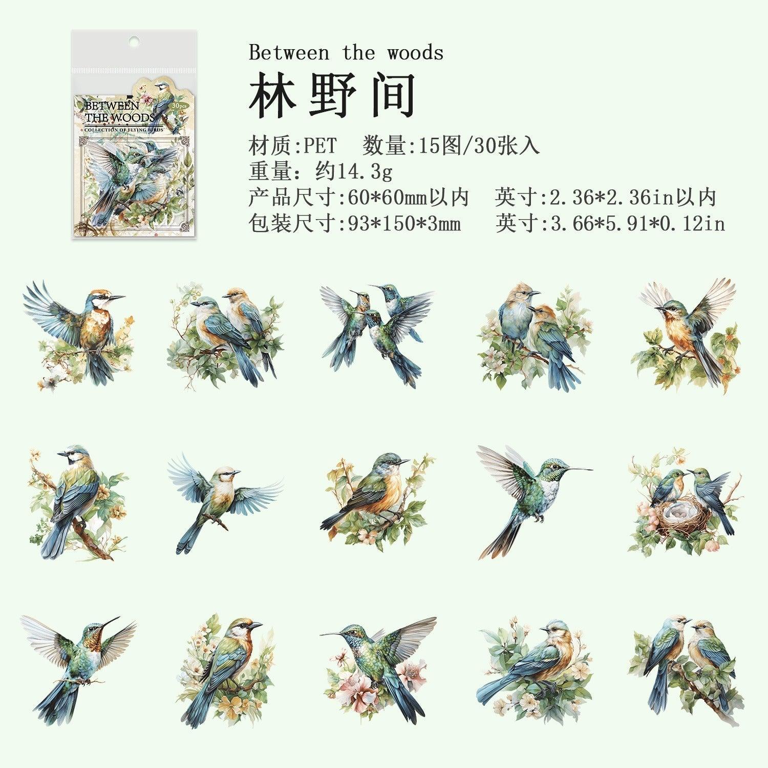 1141 Stickers Birds of Prey Series - Memo Journals