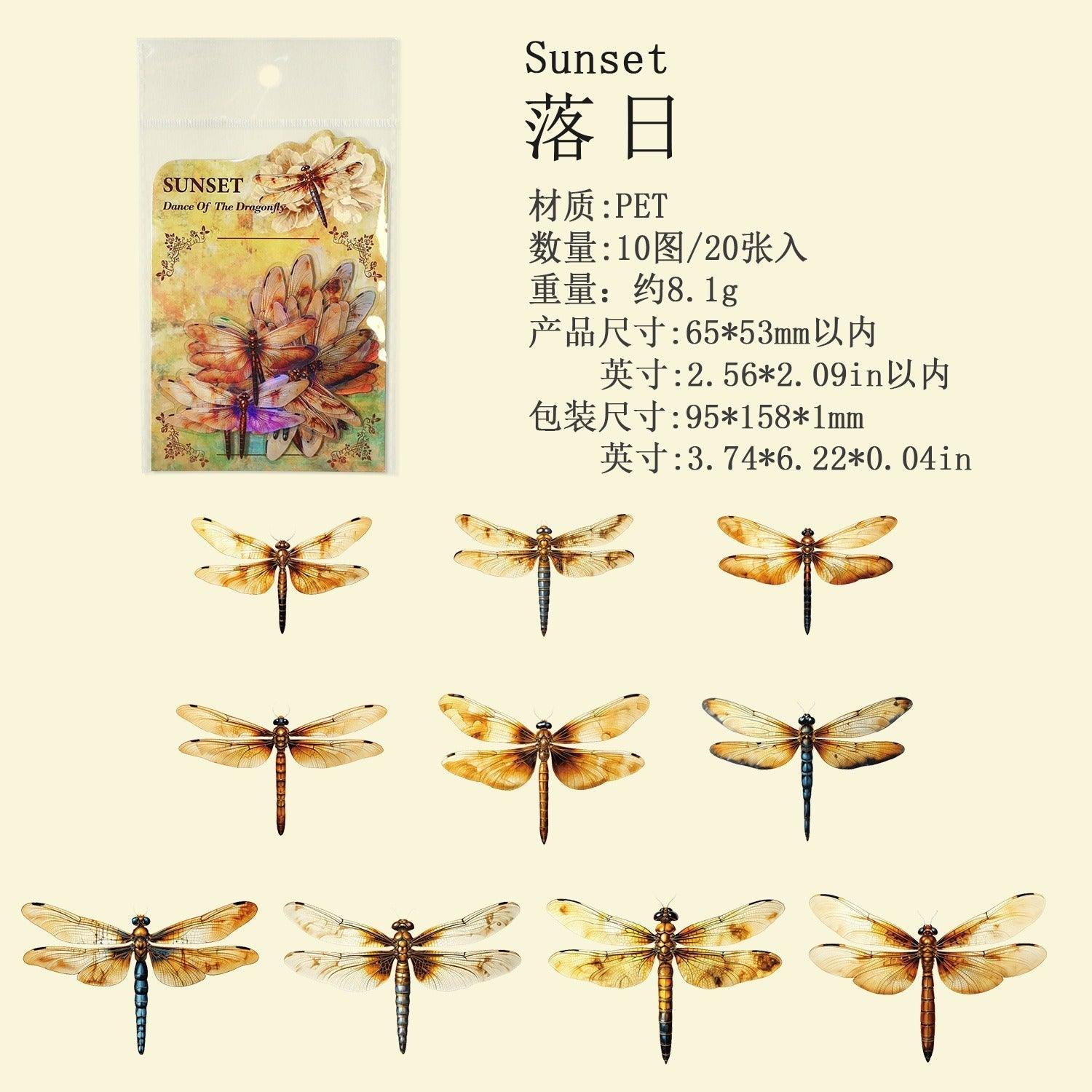 1143 Stickers Dragonfly Dance Series - Memo Journals