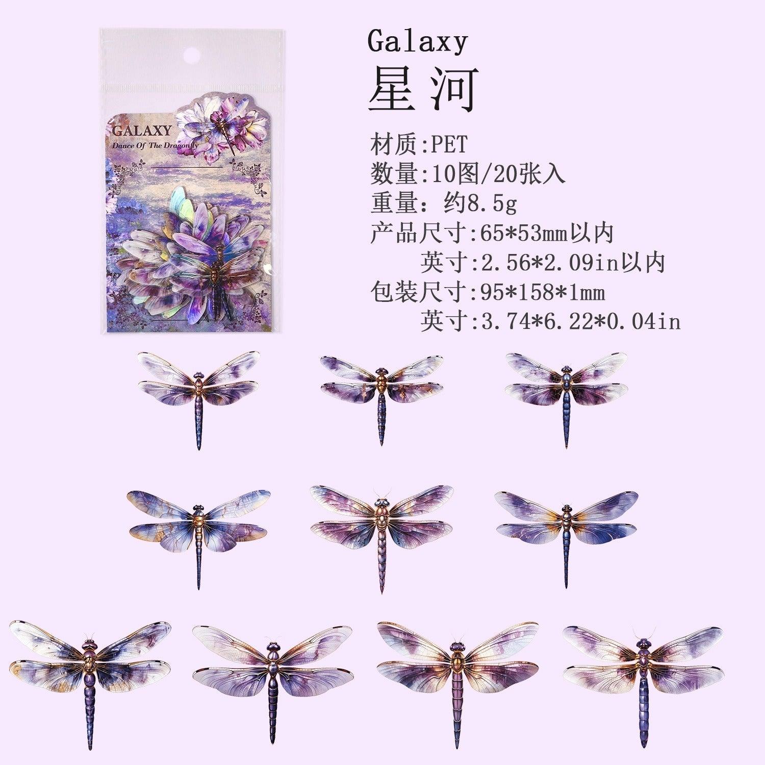 1143 Stickers Dragonfly Dance Series - Memo Journals