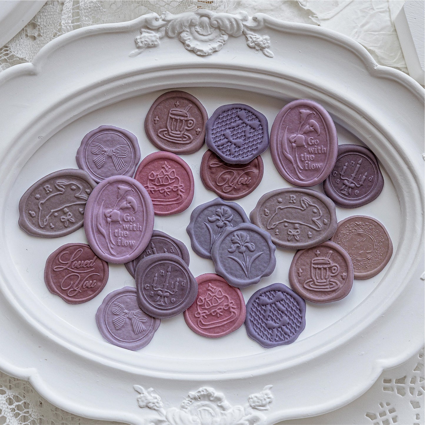 [2601-189] Mo Card Wax Seal Style PVC Stickers