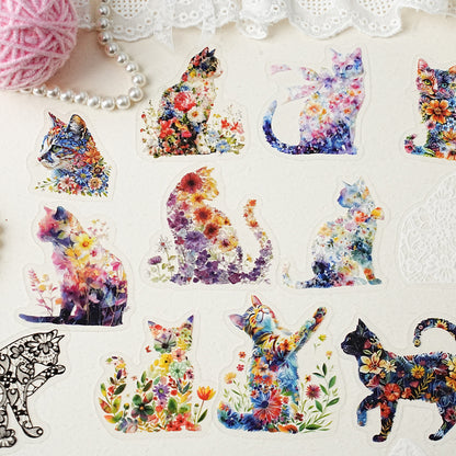 [2603-016] Floral PET Decorative Stickers 6 Styles