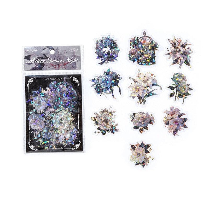 1181 PET Sticker Pack Boundless Flower Spectrum Series - Memo Journals