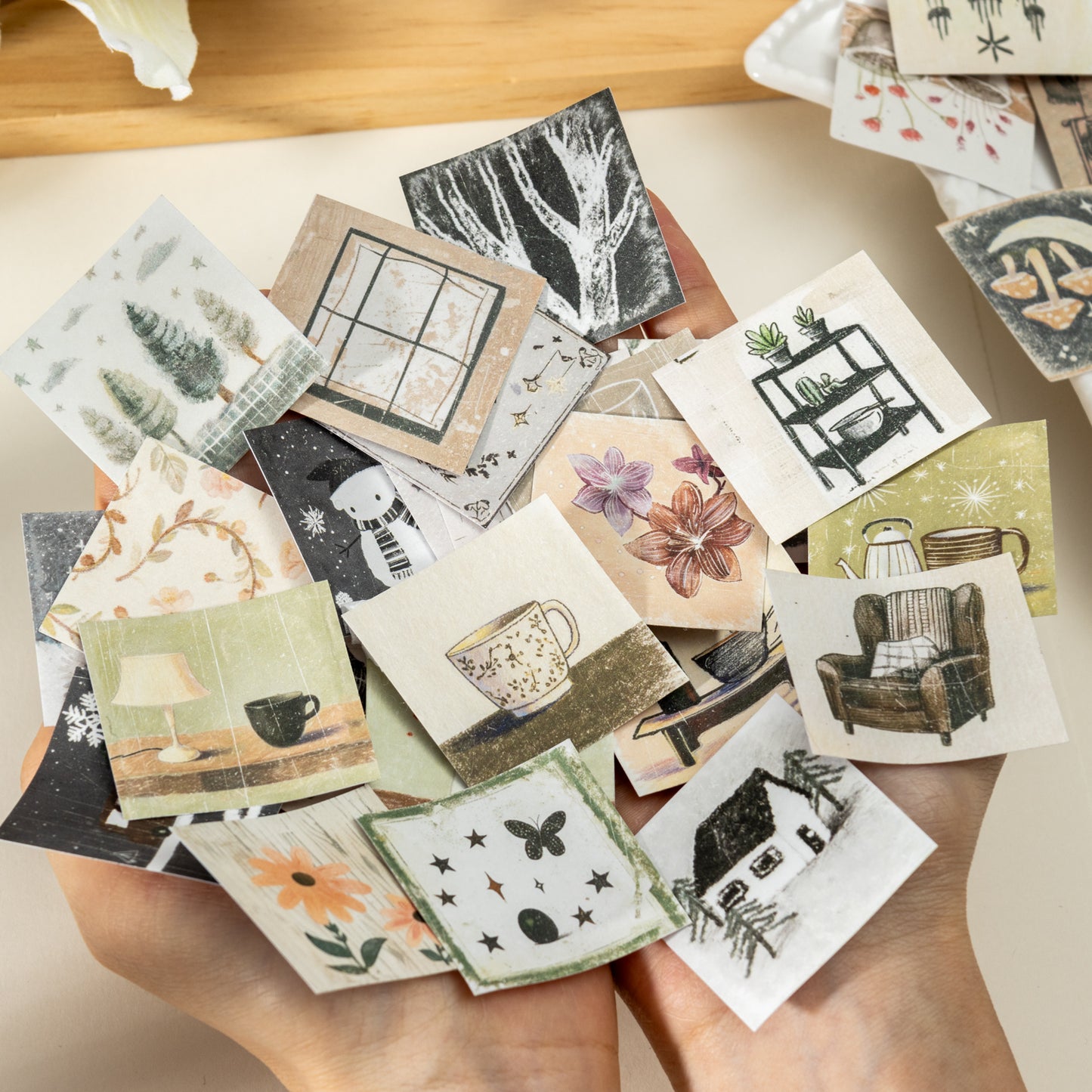 [2603-102] Mini Square Lifestyle Sticker Book 4 Styles