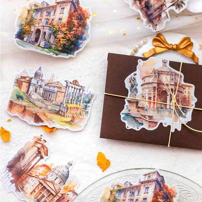 [2603-077] Vintage Travel Collage Stickers 6 Styles