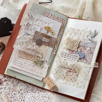 [2603-084] Korean Style Floral Journal Background Paper 6 Styles