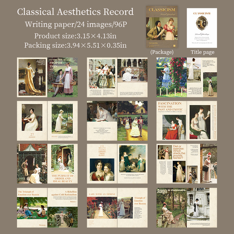 [2601-143] Vintage Art Mini Books – Classic Masterpiece Collage Series (6 Designs)