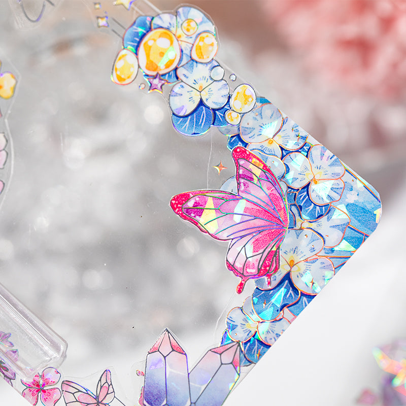 [2603-118] Butterfly Letter Iridescent PET Tape 4 Styles
