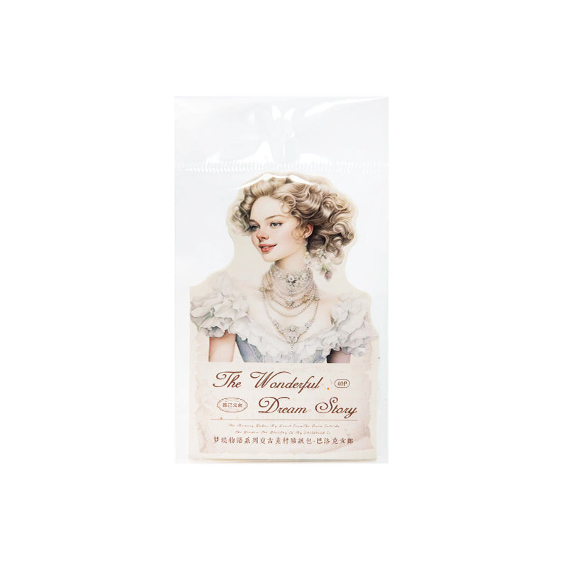 [2603-127] Dreamy Vintage Journal Collage Stickers 6 Styles