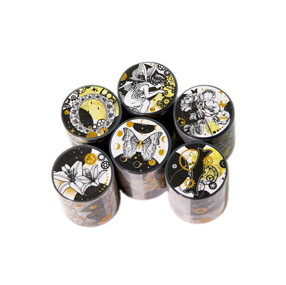[2603-076] PET Gold Foil Collage Tape 6 Styles
