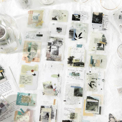 [2601-204] Free Wild PET Tape Collage Stickers 6 Styles