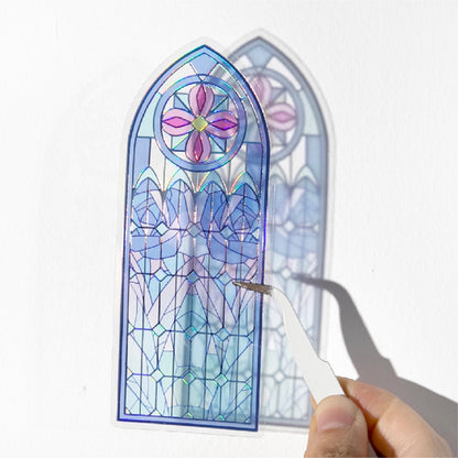 [2601-201] Flowlight Stained Glass PP Bookmarks 6 Piece Set