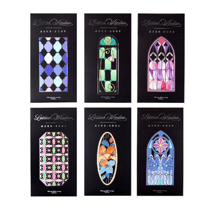 [2601-201] Flowlight Stained Glass PP Bookmarks 6 Piece Set