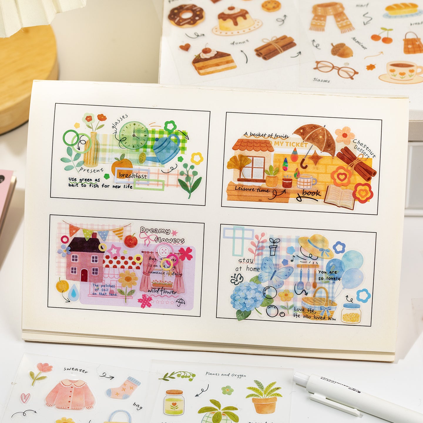 [2603-144] Seasonal Signal PET Journal Stickers 4 Styles