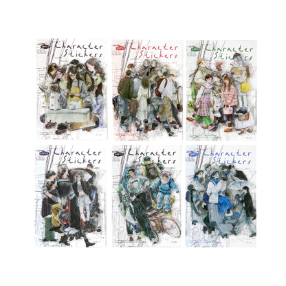 [2601-183] Street Corner Walkers Character Life Stickers Pack