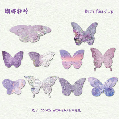 [2603-057] 3D Butterfly Ephemera Pack 20 Pieces