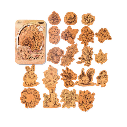 [2602-032] Vintage Kraft Paper Collage Stickers