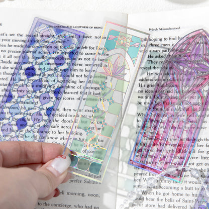 [2601-201] Flowlight Stained Glass PP Bookmarks 6 Piece Set