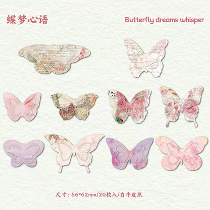 [2603-057] 3D Butterfly Ephemera Pack 20 Pieces