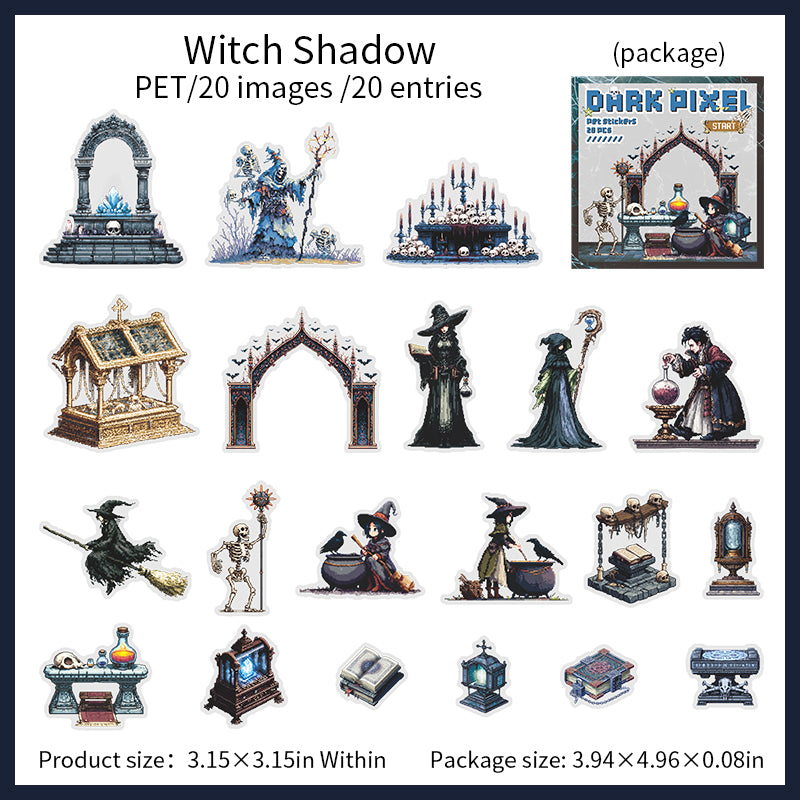 [2603-052] Gothic Dark Scene Stickers 4 Styles