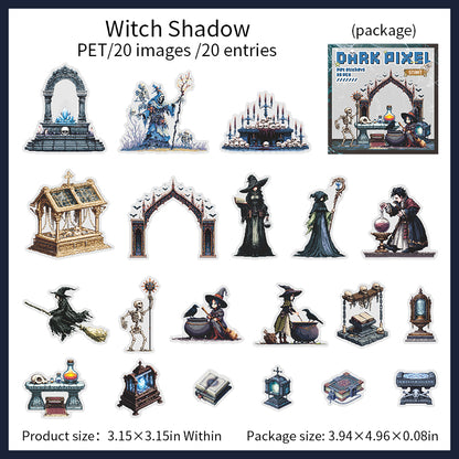 [2603-052] Gothic Dark Scene Stickers 4 Styles