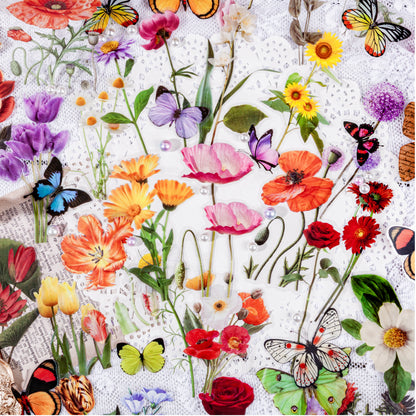 [2601-207] Floral Butterfly Journal Sticker Pack