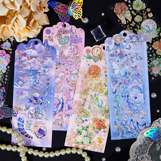 [2601-221] Shell Glow Series Foil PET Journal Sticker Set 6 Styles