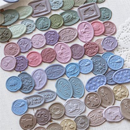 [2601-189] Mo Card Wax Seal Style PVC Stickers