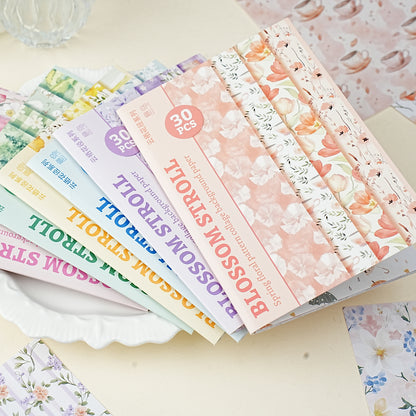 [2603-068] Fresh Minimalist Floral Background Paper 6 Styles