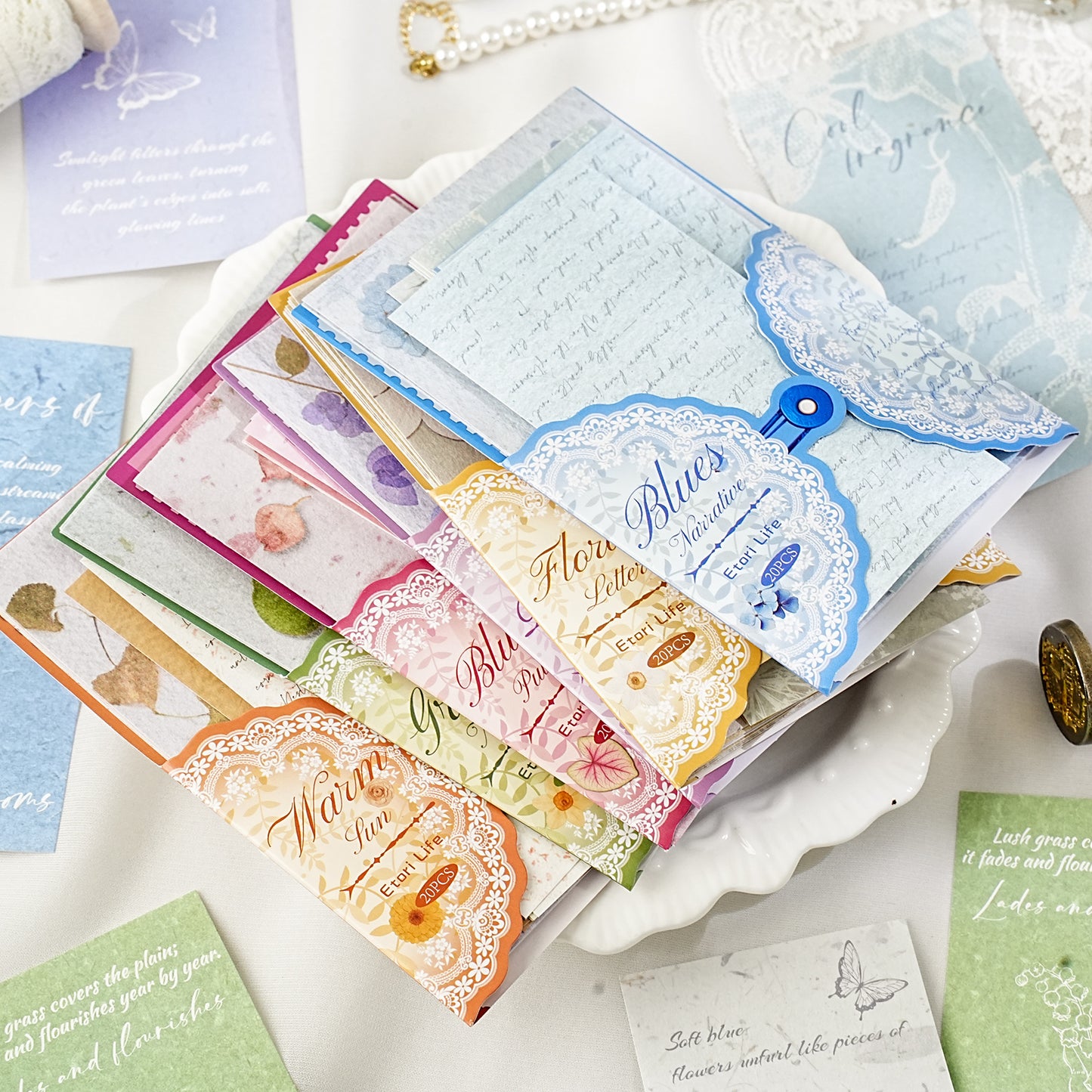 [2603-113] Botanical Journal Collage Paper 6 Styles