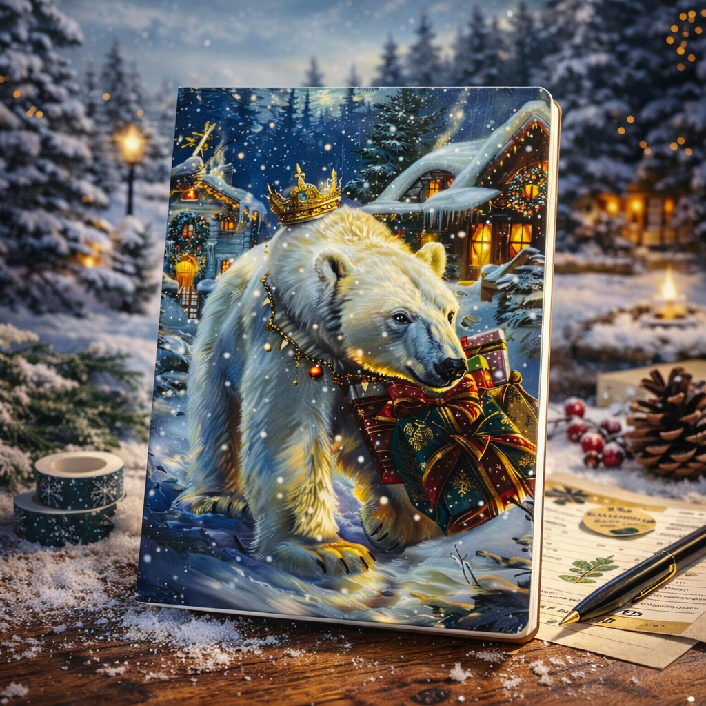 [NB-26-006] Winter Bear King Art Journal