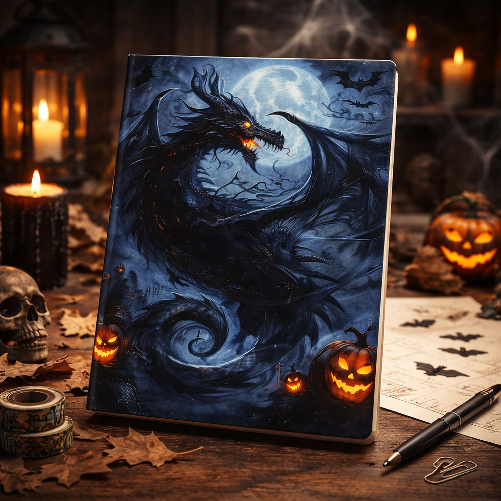 [NB-26-007] Midnight Dragon Gothic Art Notebook