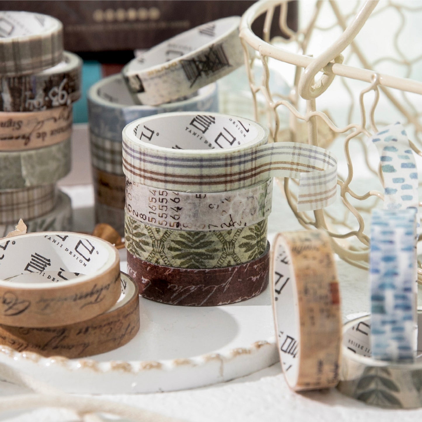 [2601-205] Vintage Life Washi Tape Set 10 Rolls 6 Styles