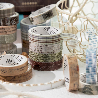 [2601-205] Vintage Life Washi Tape Set 10 Rolls 6 Styles