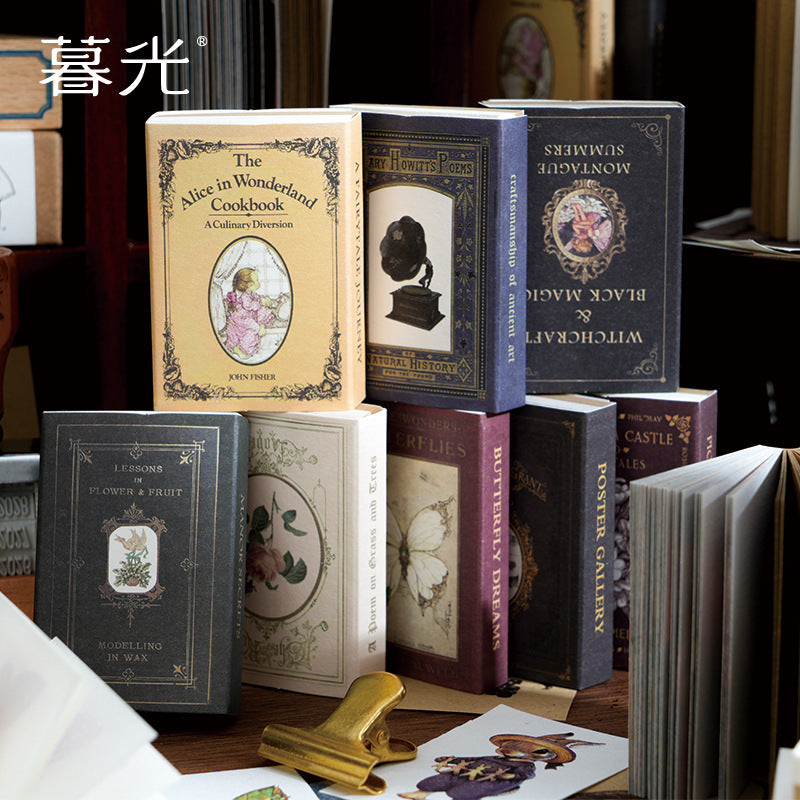 [2601-203] Vintage Book Collage Sticker Book 8 Styles