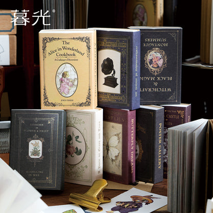 [2601-203] Vintage Book Collage Sticker Book 8 Styles
