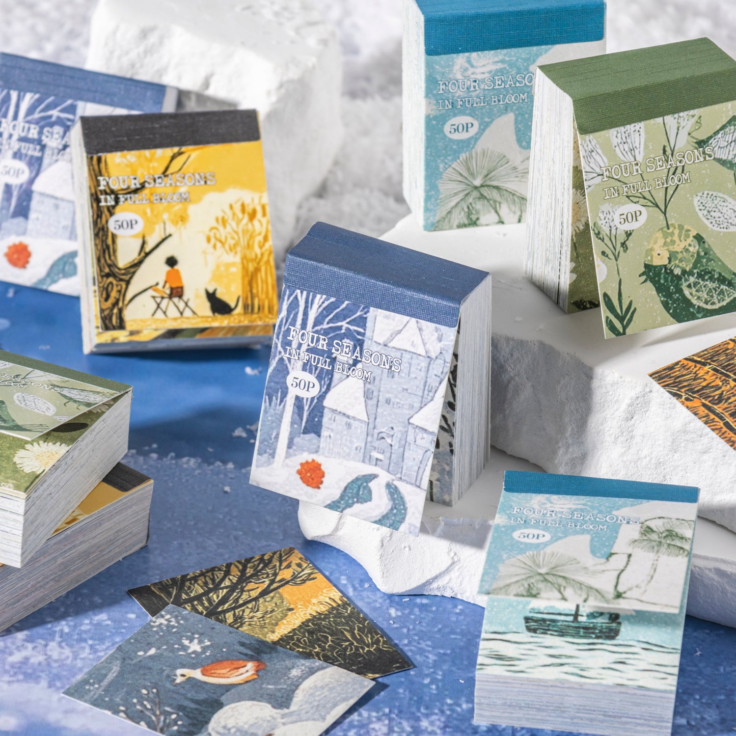 [2601-236] Four Seasons Roaming Series Journal Decorative Stickers 4 Styles