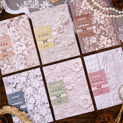 [2601-213] Vintage Lace Embossed Journal Paper Set