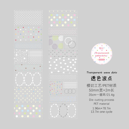 [2602-018] Transparent PET Deco Tape Set 4 Styles