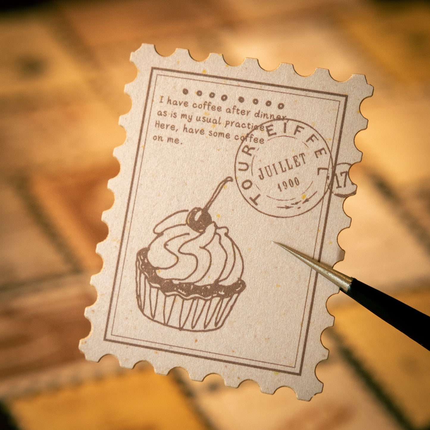[2601-135] Vintage Tea & Café Stickers – Cozy Bakery Journaling Set (6 Designs)