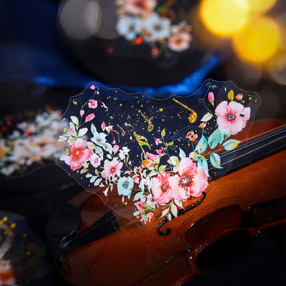 [2601-170] Floral Melody – Gilded Flower Music Stickers (6 Designs)