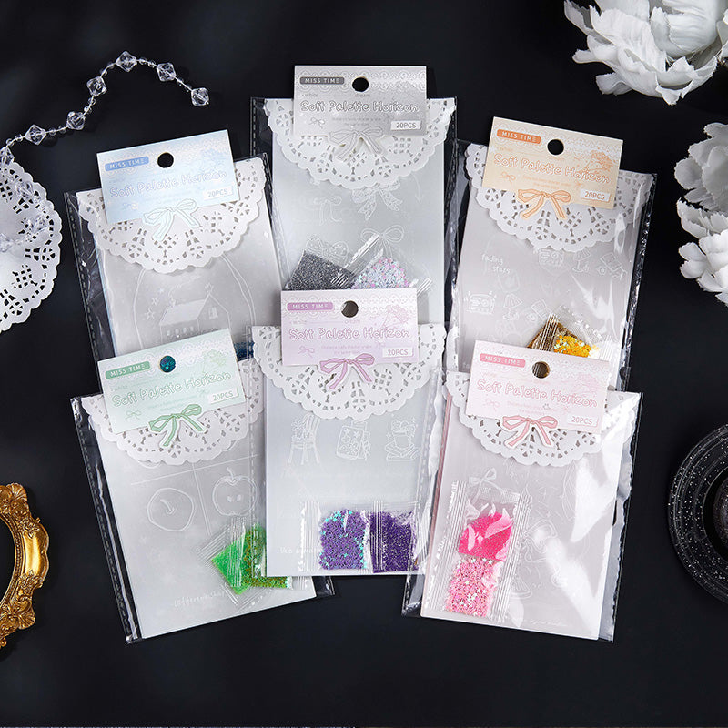 [2603-085] Soft Pastel Journal Background Paper 6 Styles