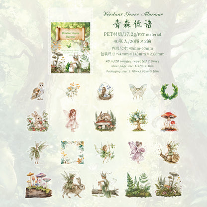 [2603-105] Fantasy Fairy Cartoon PET Stickers 6 Styles
